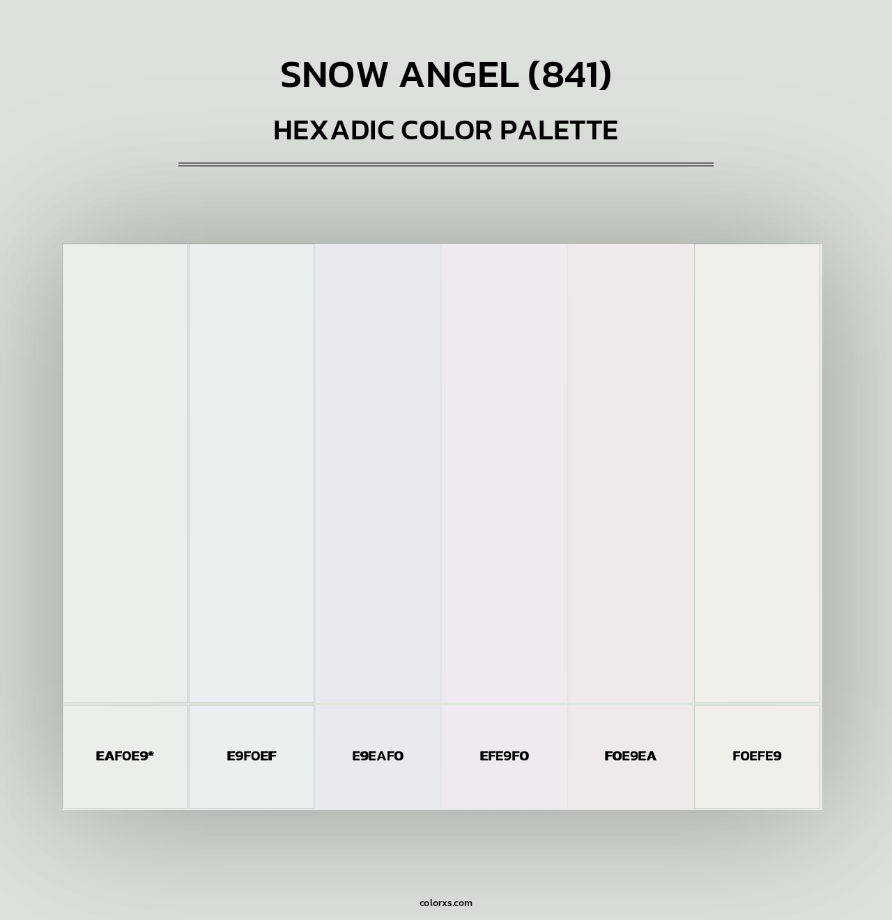 Snow Angel (841) - Hexadic Color Palette