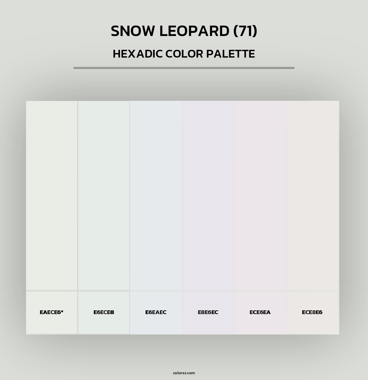 Snow Leopard (71) - Hexadic Color Palette