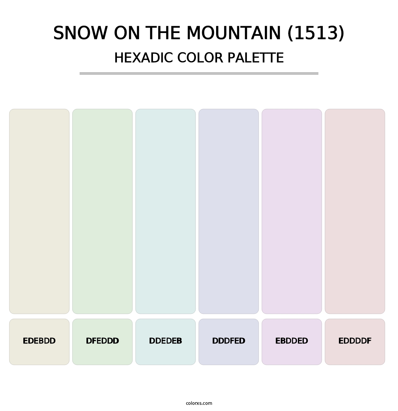 Snow on the Mountain (1513) - Hexadic Color Palette