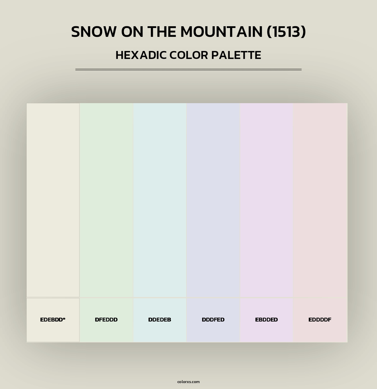 Snow on the Mountain (1513) - Hexadic Color Palette