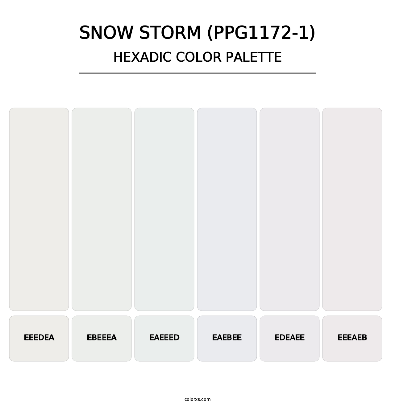 Snow Storm (PPG1172-1) - Hexadic Color Palette