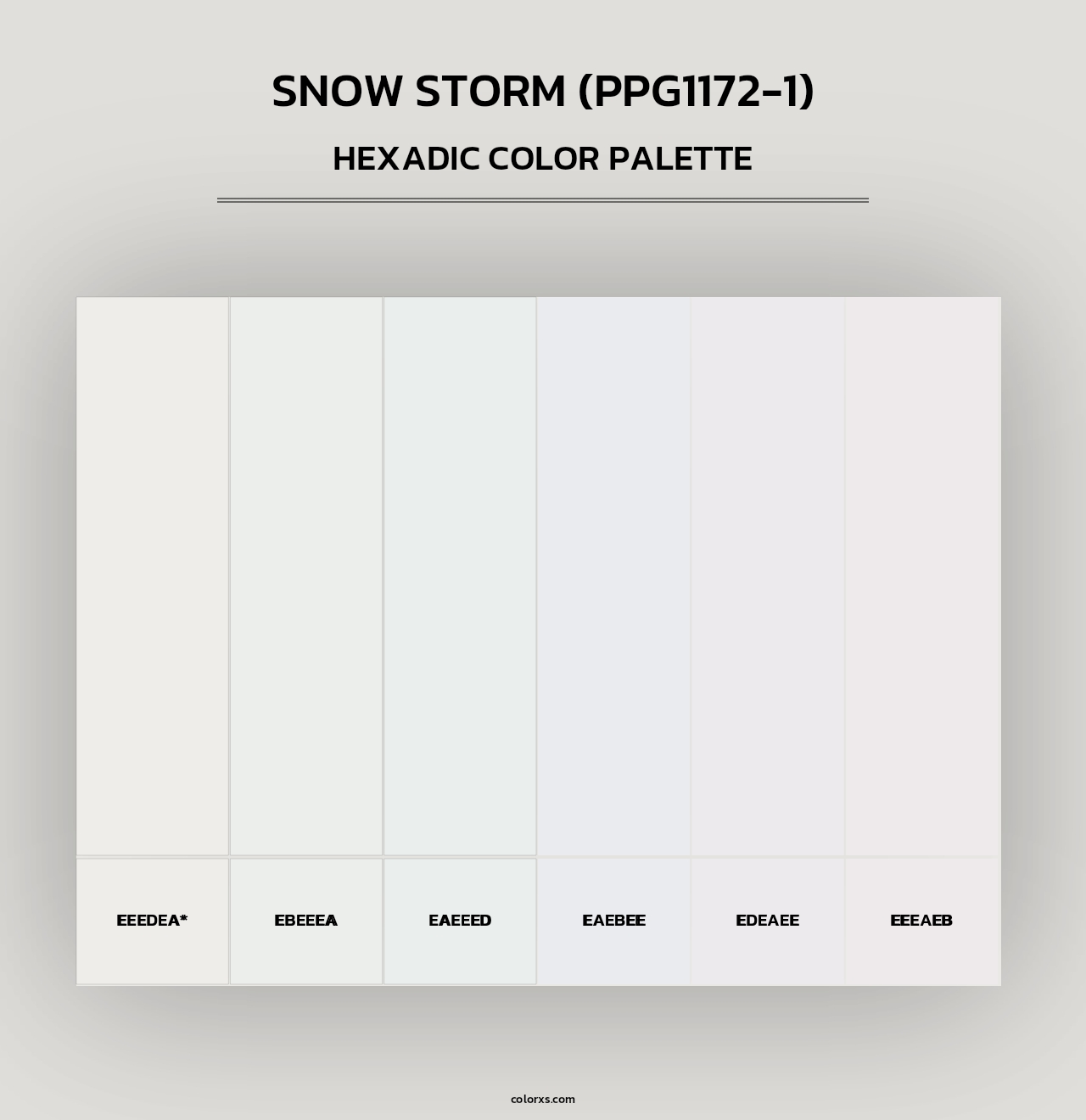 Snow Storm (PPG1172-1) - Hexadic Color Palette