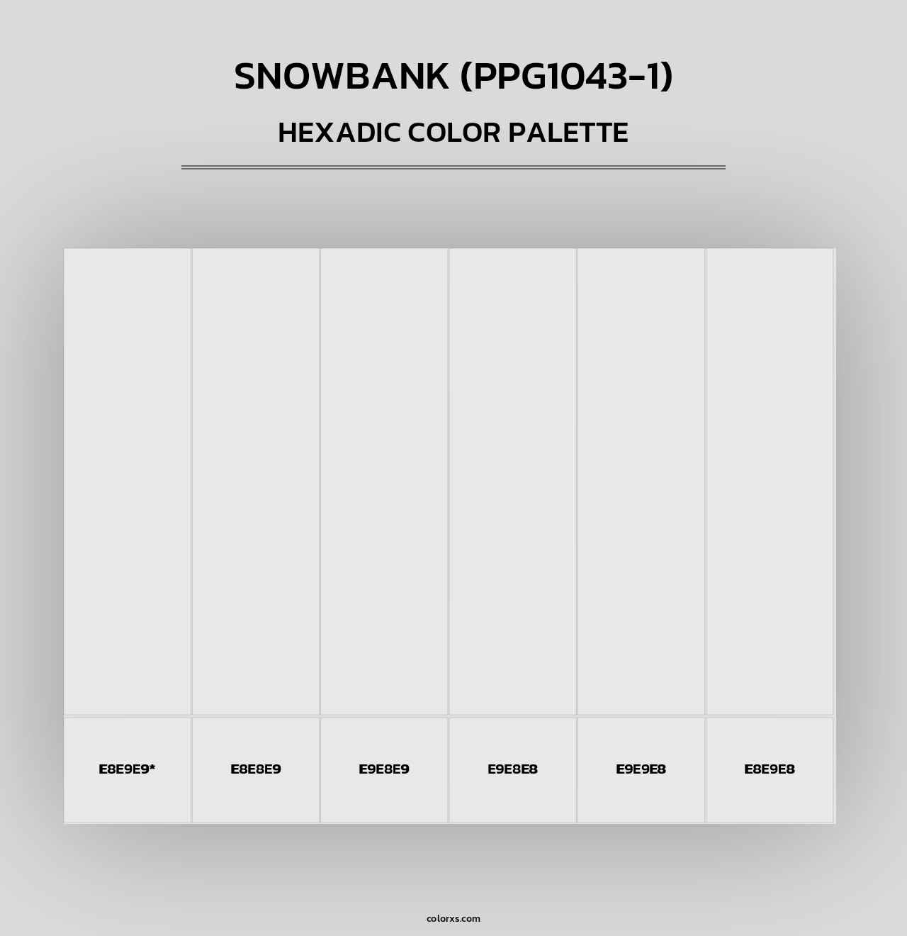 Snowbank (PPG1043-1) - Hexadic Color Palette