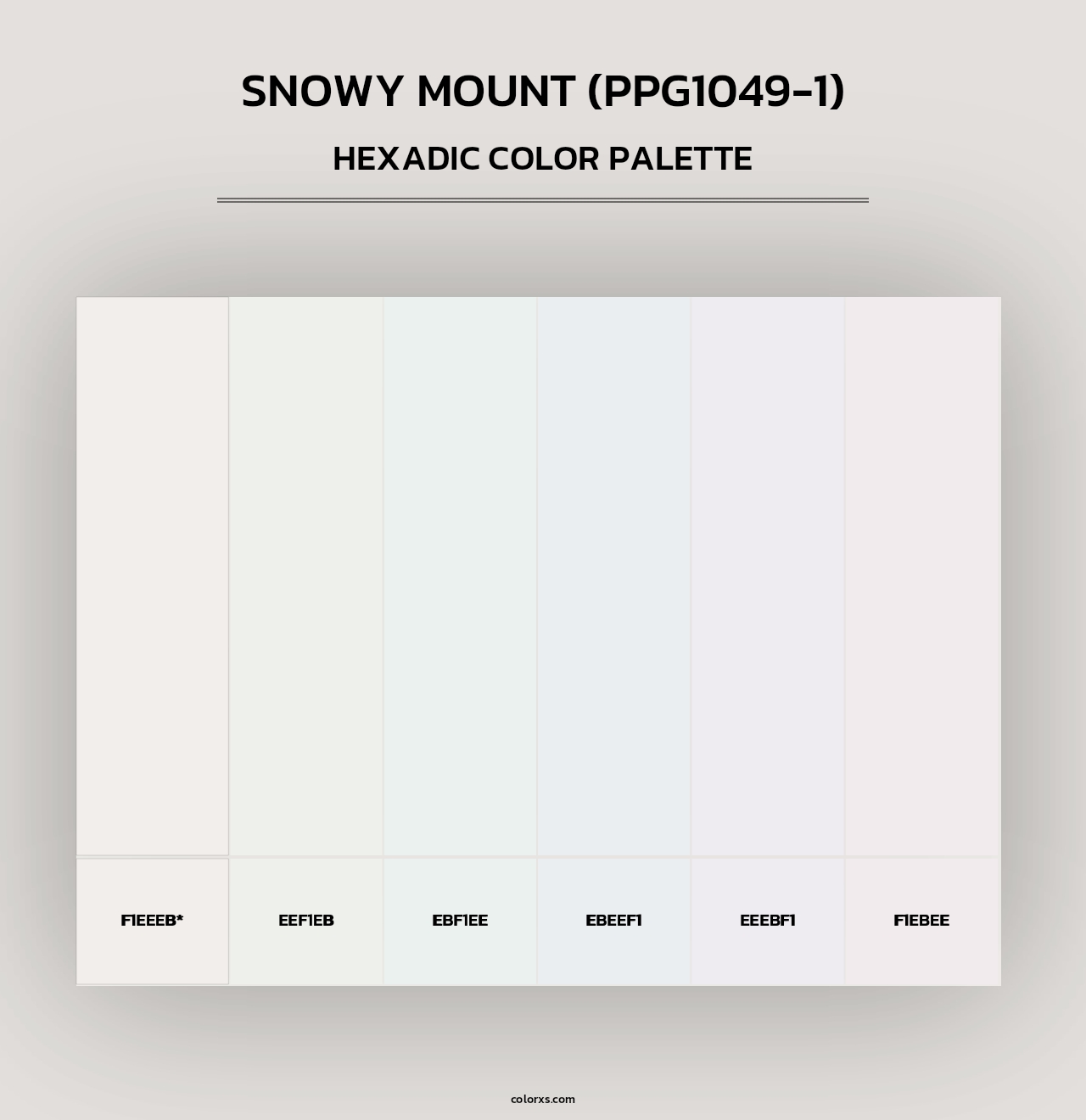 Snowy Mount (PPG1049-1) - Hexadic Color Palette
