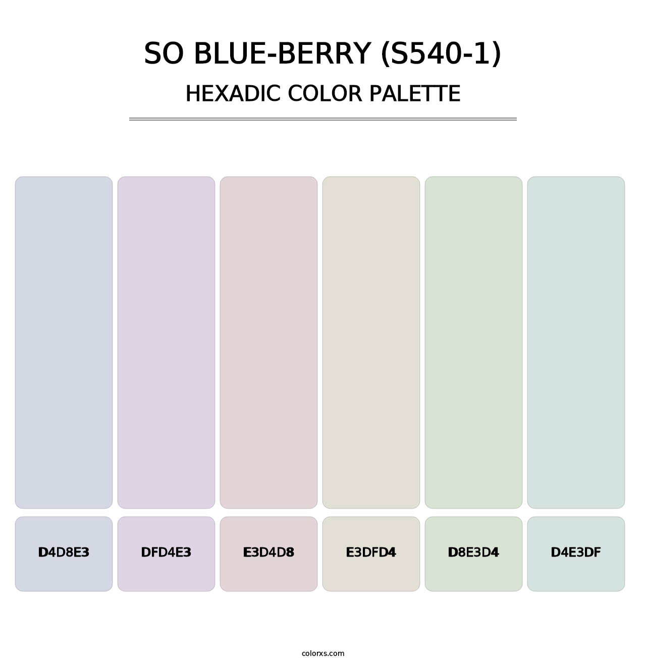 So Blue-Berry (S540-1) - Hexadic Color Palette