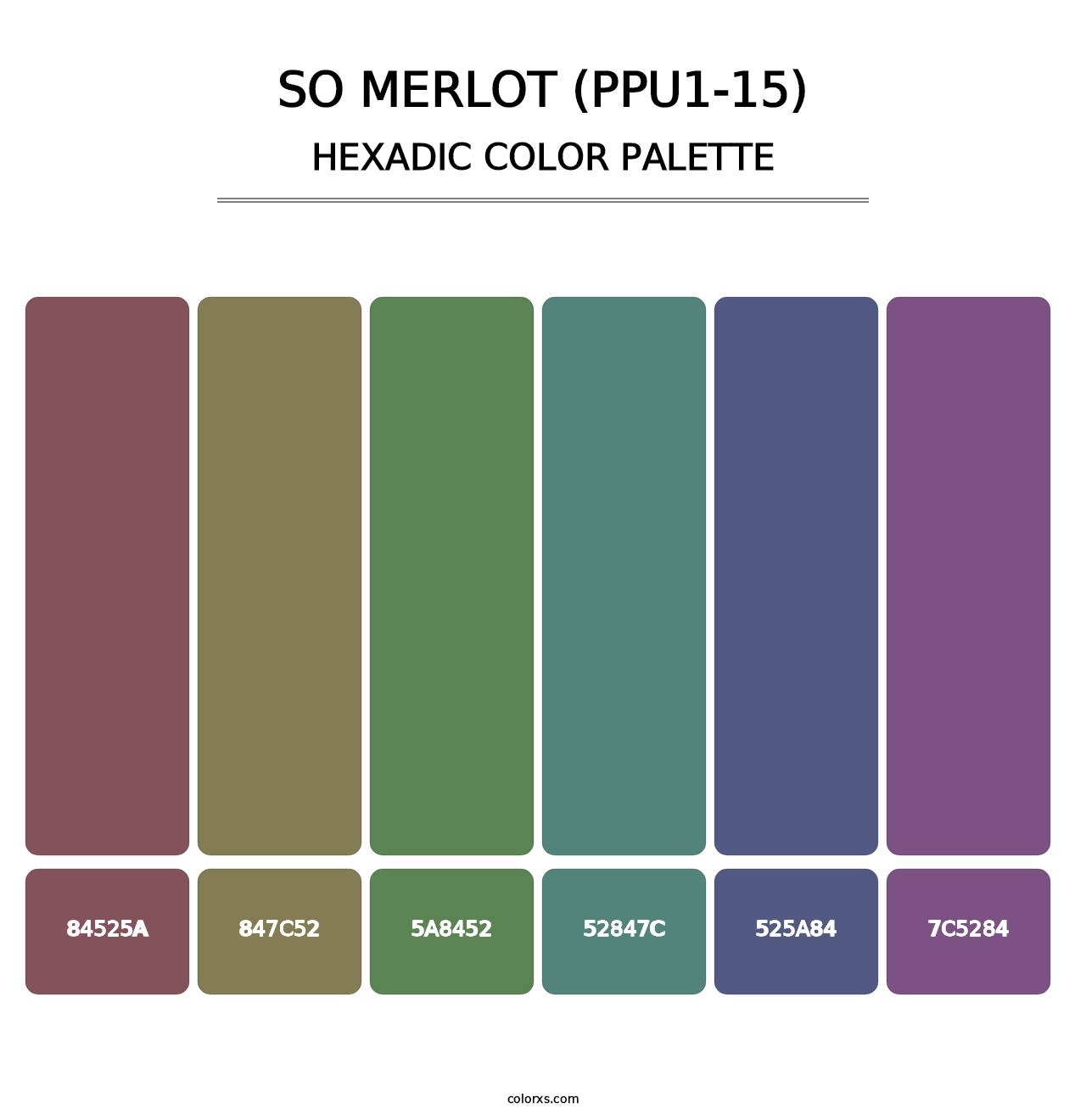 So Merlot (PPU1-15) - Hexadic Color Palette