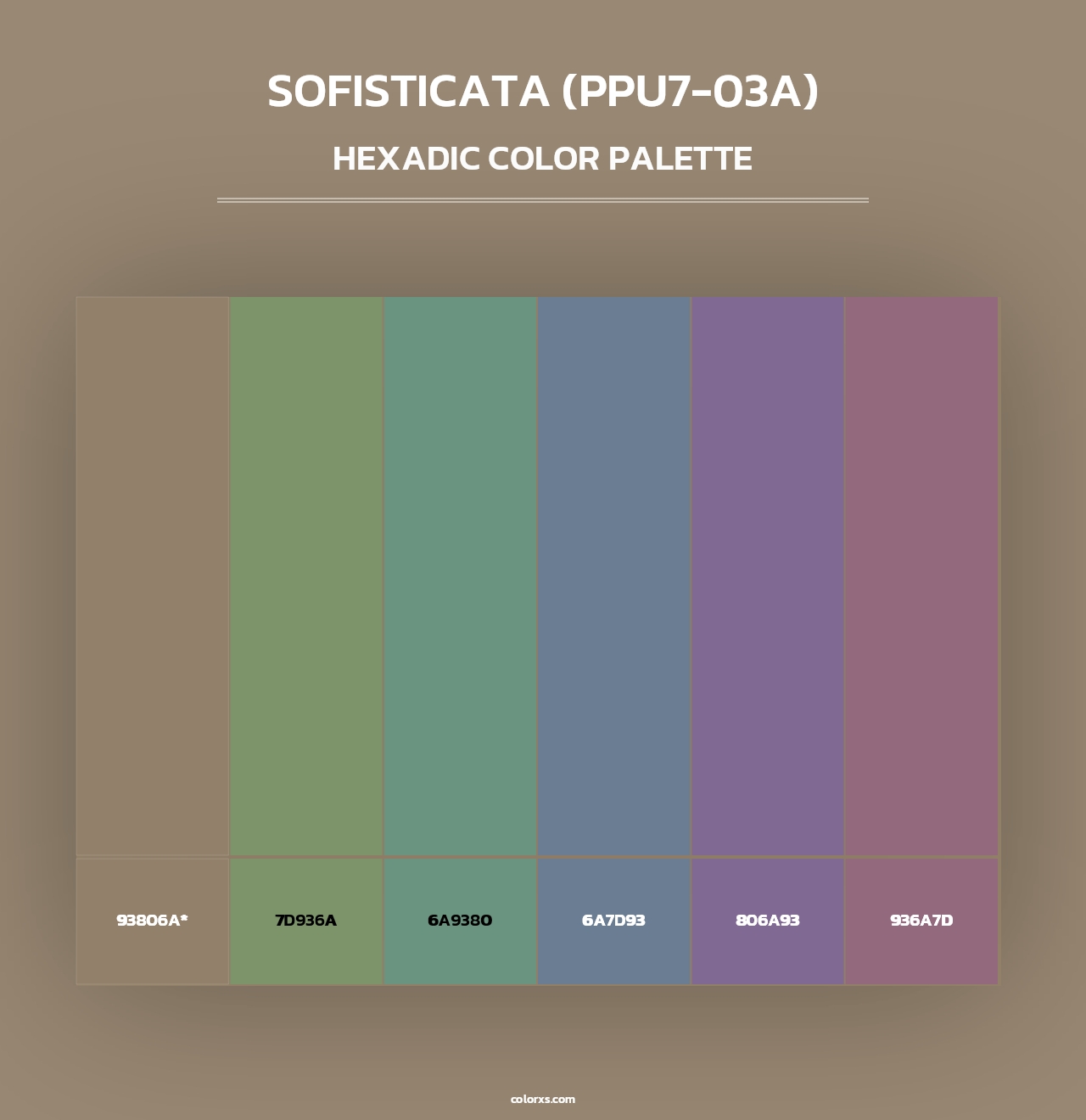 Sofisticata (PPU7-03A) - Hexadic Color Palette