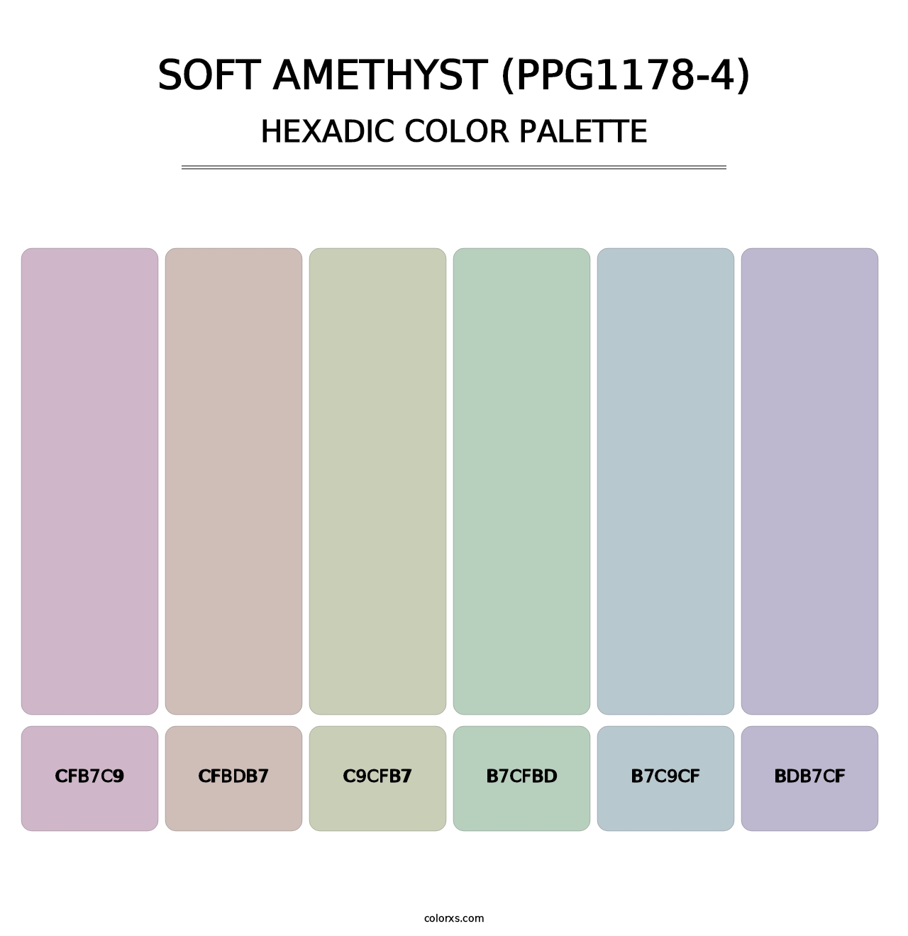 Soft Amethyst (PPG1178-4) - Hexadic Color Palette
