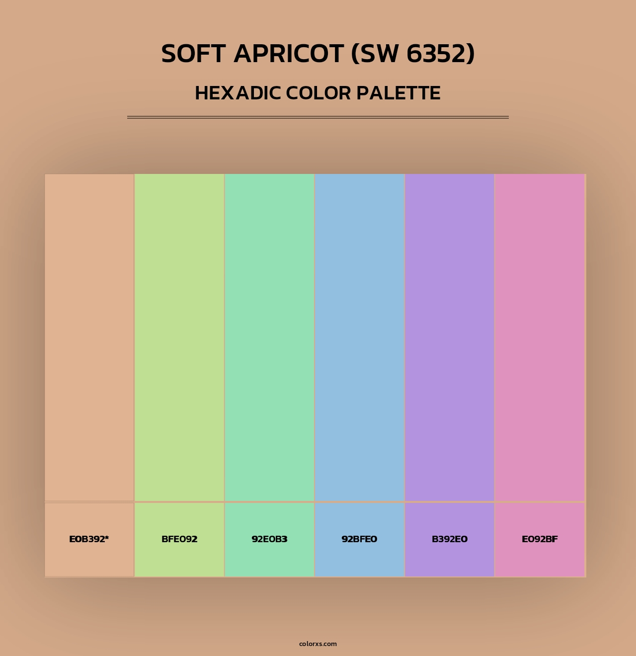 Soft Apricot (SW 6352) - Hexadic Color Palette