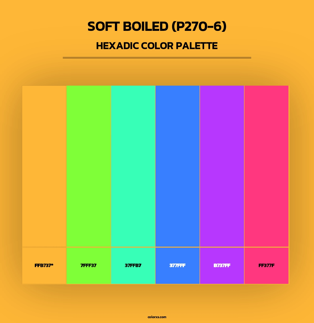 Soft Boiled (P270-6) - Hexadic Color Palette