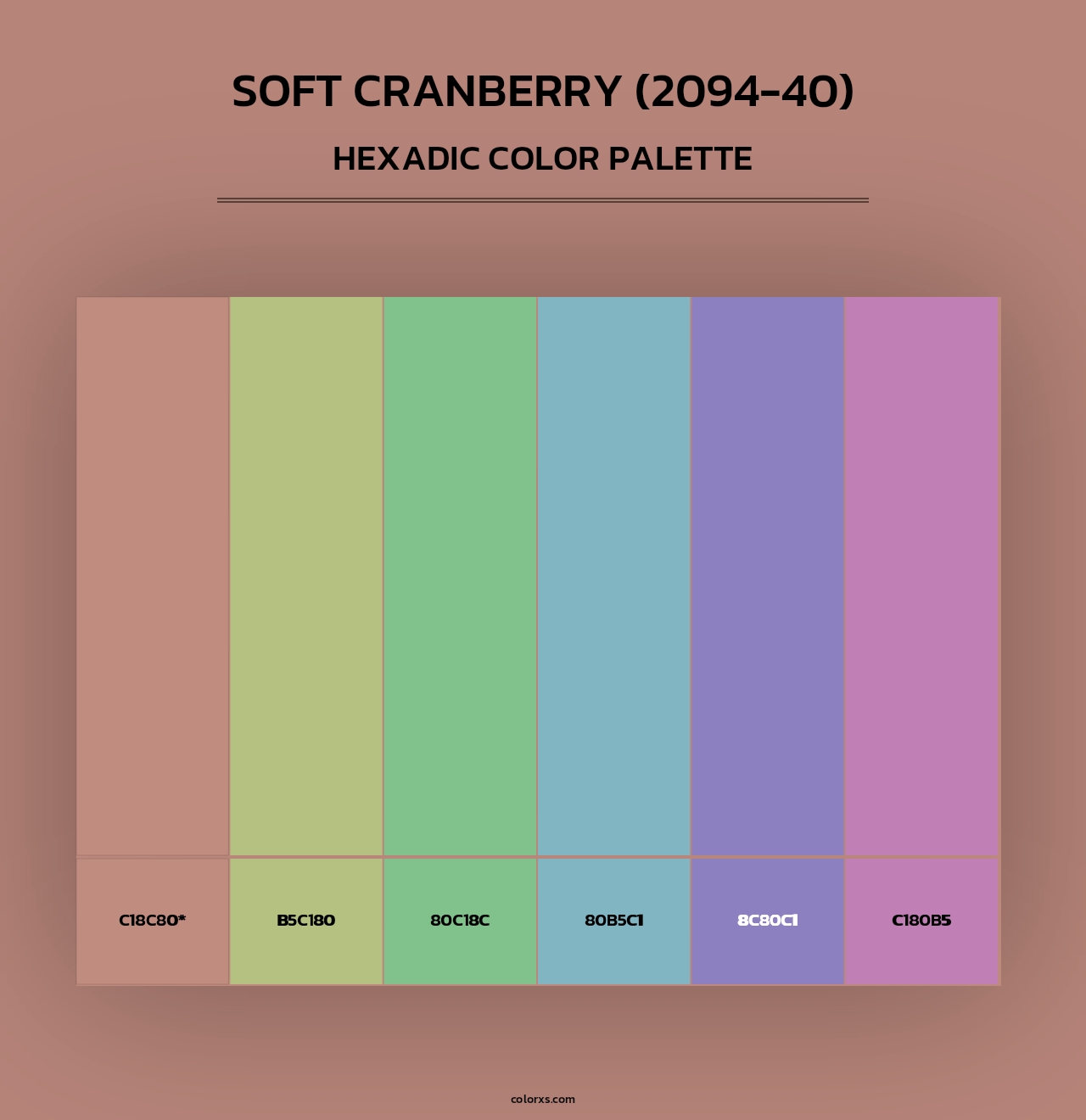 Soft Cranberry (2094-40) - Hexadic Color Palette