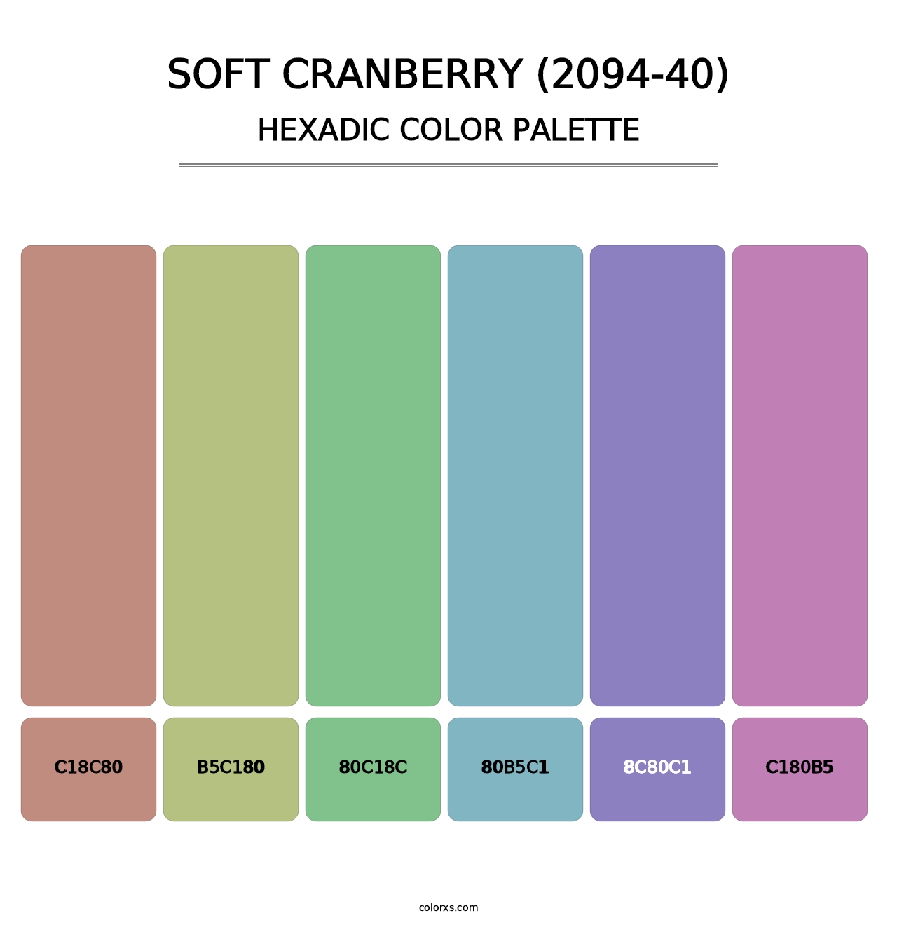 Soft Cranberry (2094-40) - Hexadic Color Palette