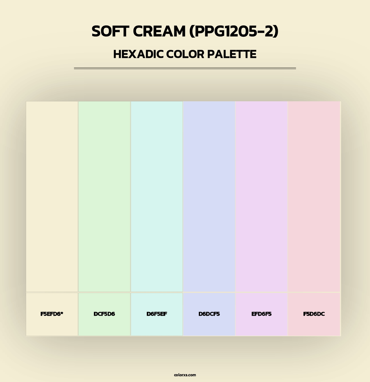 Soft Cream (PPG1205-2) - Hexadic Color Palette