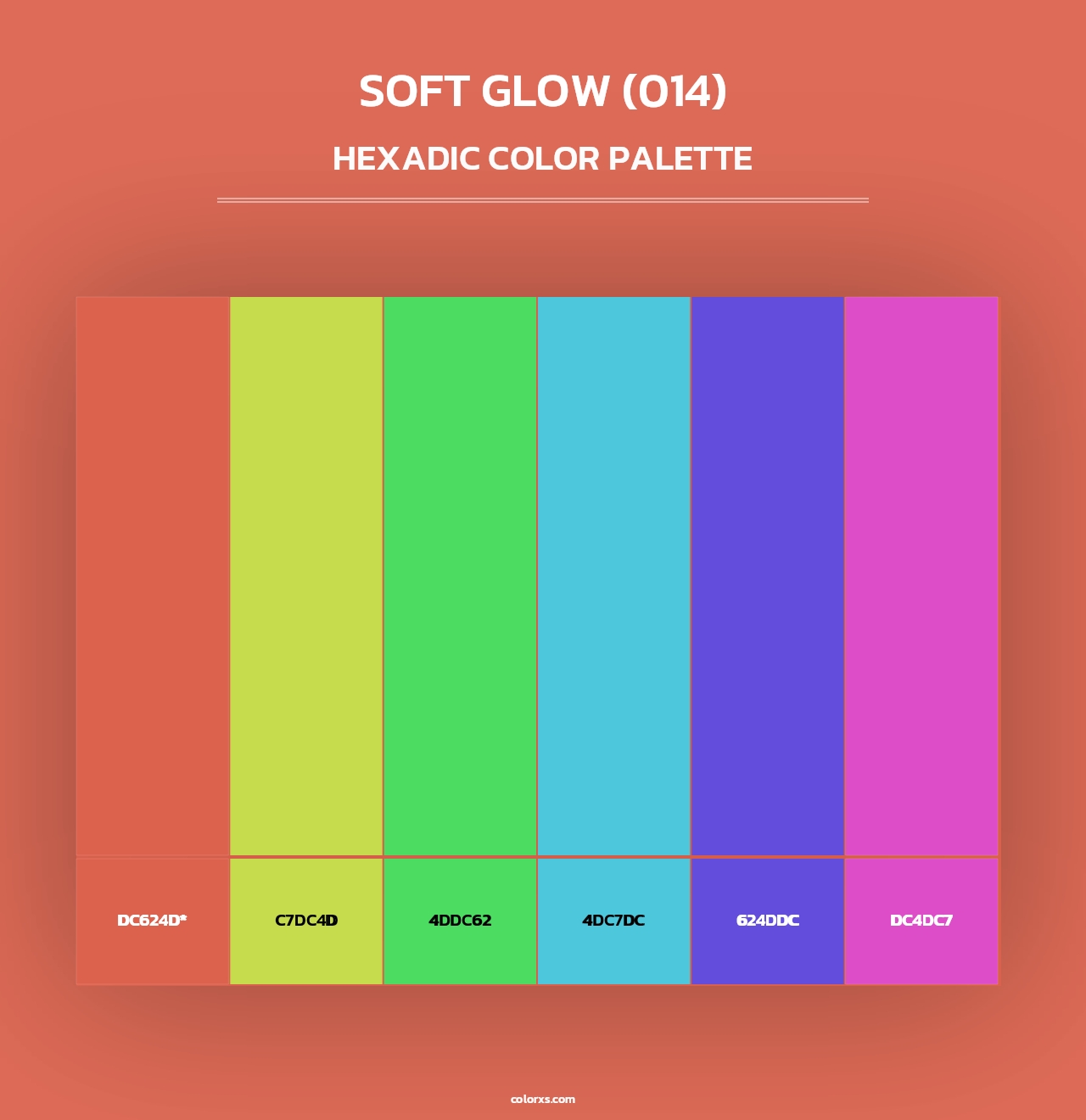 Soft Glow (014) - Hexadic Color Palette