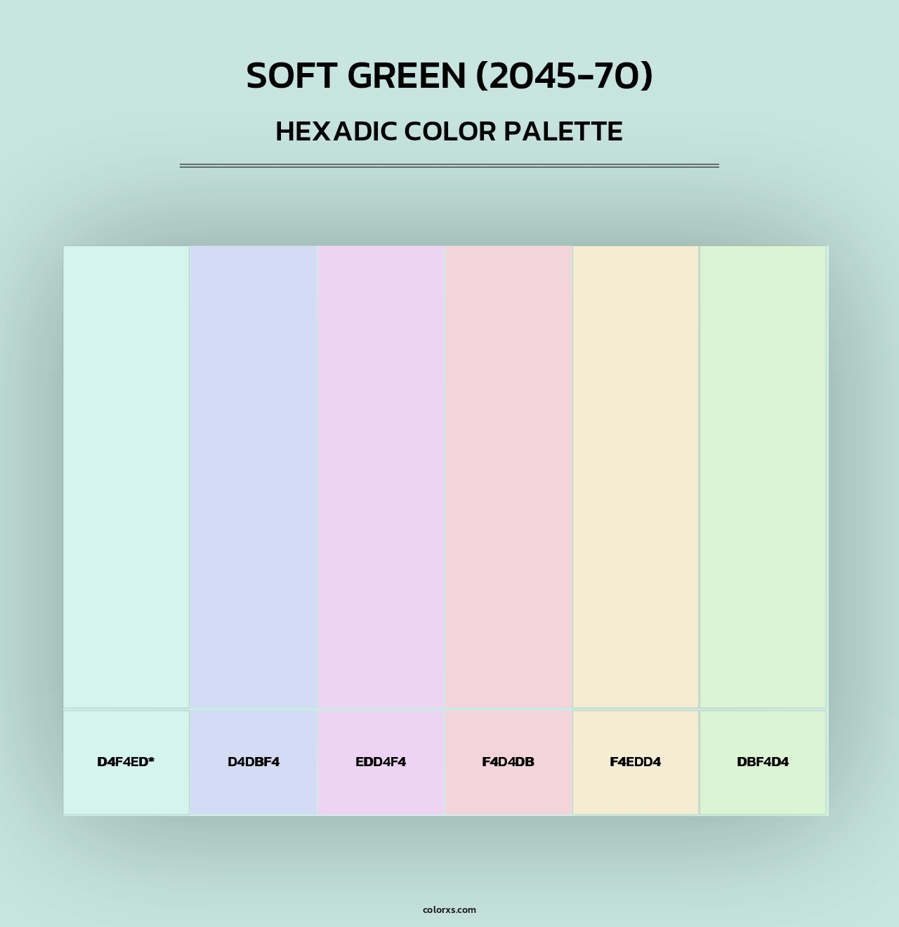 Soft Green (2045-70) - Hexadic Color Palette