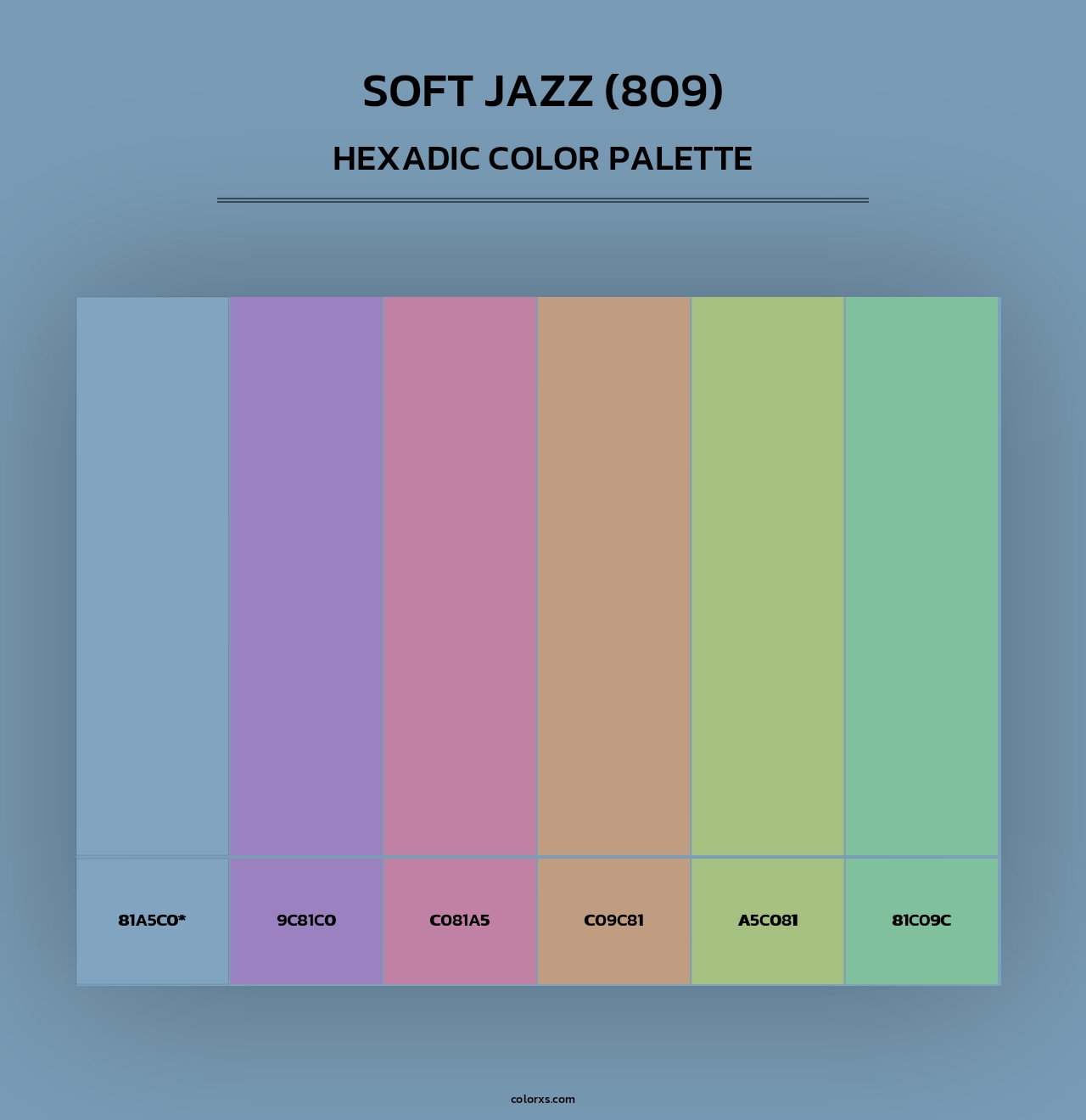 Soft Jazz (809) - Hexadic Color Palette
