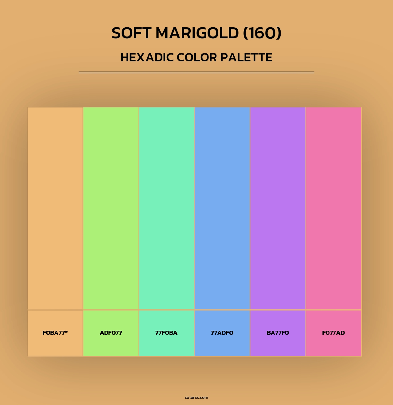 Soft Marigold (160) - Hexadic Color Palette