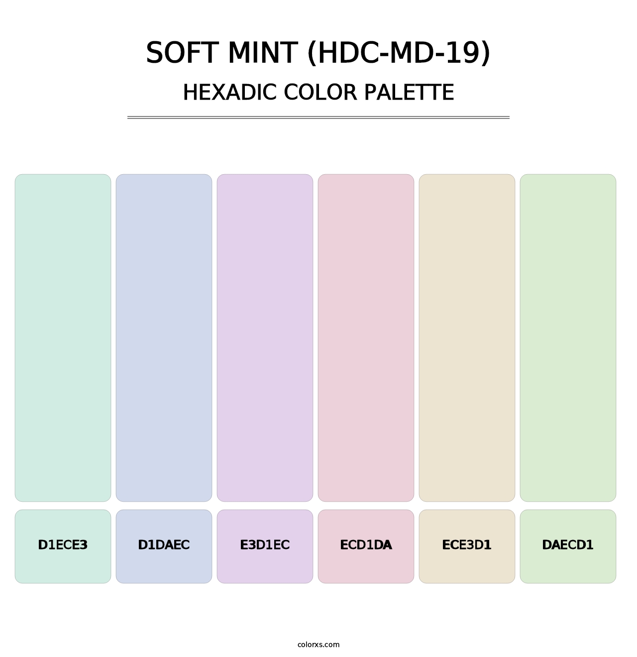 Soft Mint (HDC-MD-19) - Hexadic Color Palette