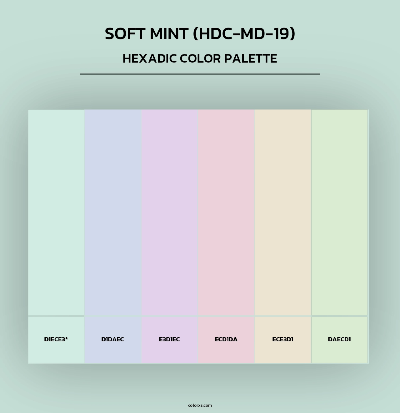 Soft Mint (HDC-MD-19) - Hexadic Color Palette
