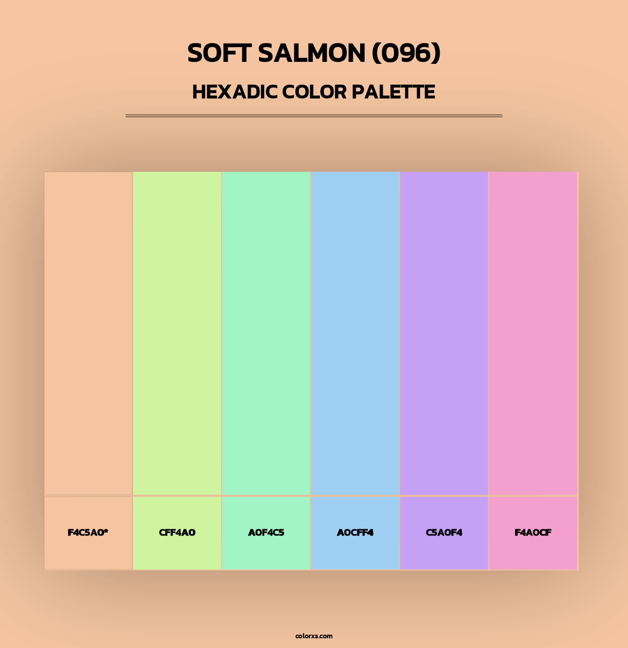 Soft Salmon (096) - Hexadic Color Palette
