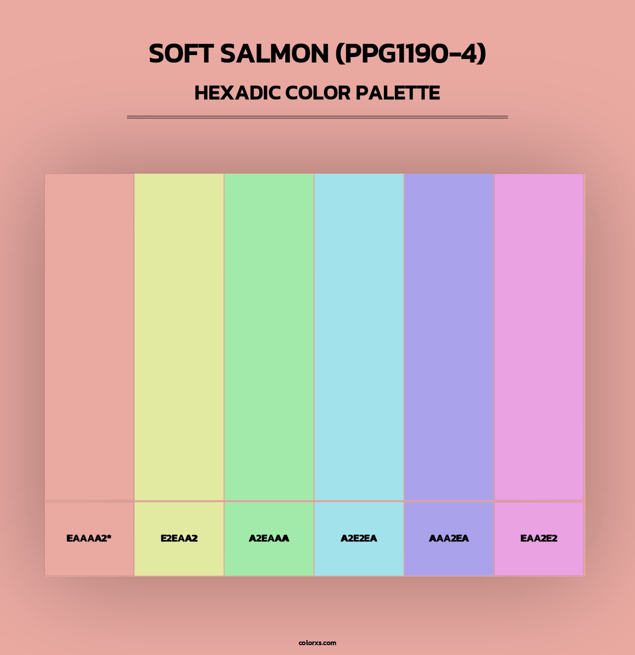 Soft Salmon (PPG1190-4) - Hexadic Color Palette