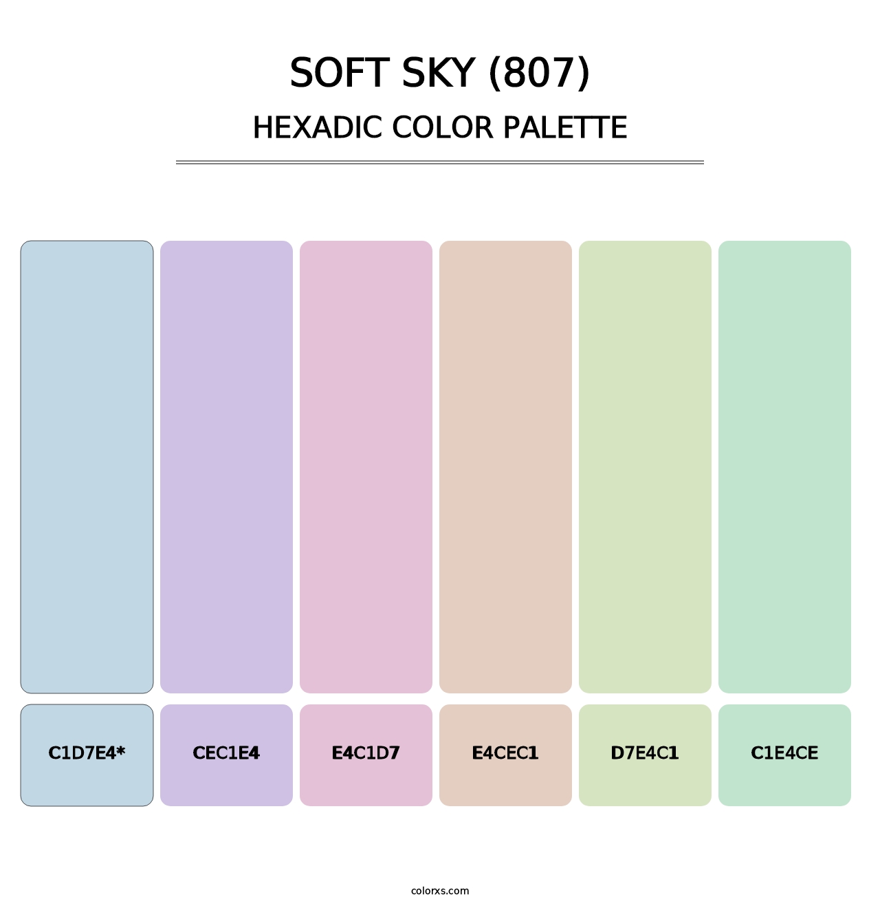 Soft Sky (807) - Hexadic Color Palette