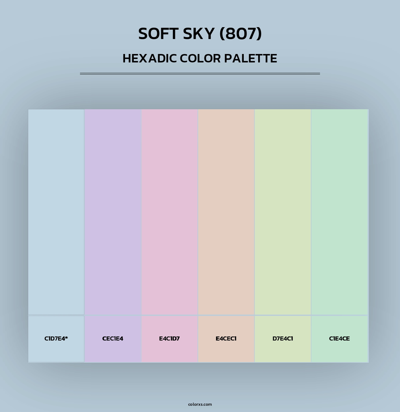 Soft Sky (807) - Hexadic Color Palette