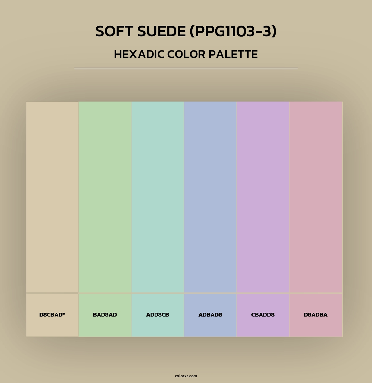 Soft Suede (PPG1103-3) - Hexadic Color Palette