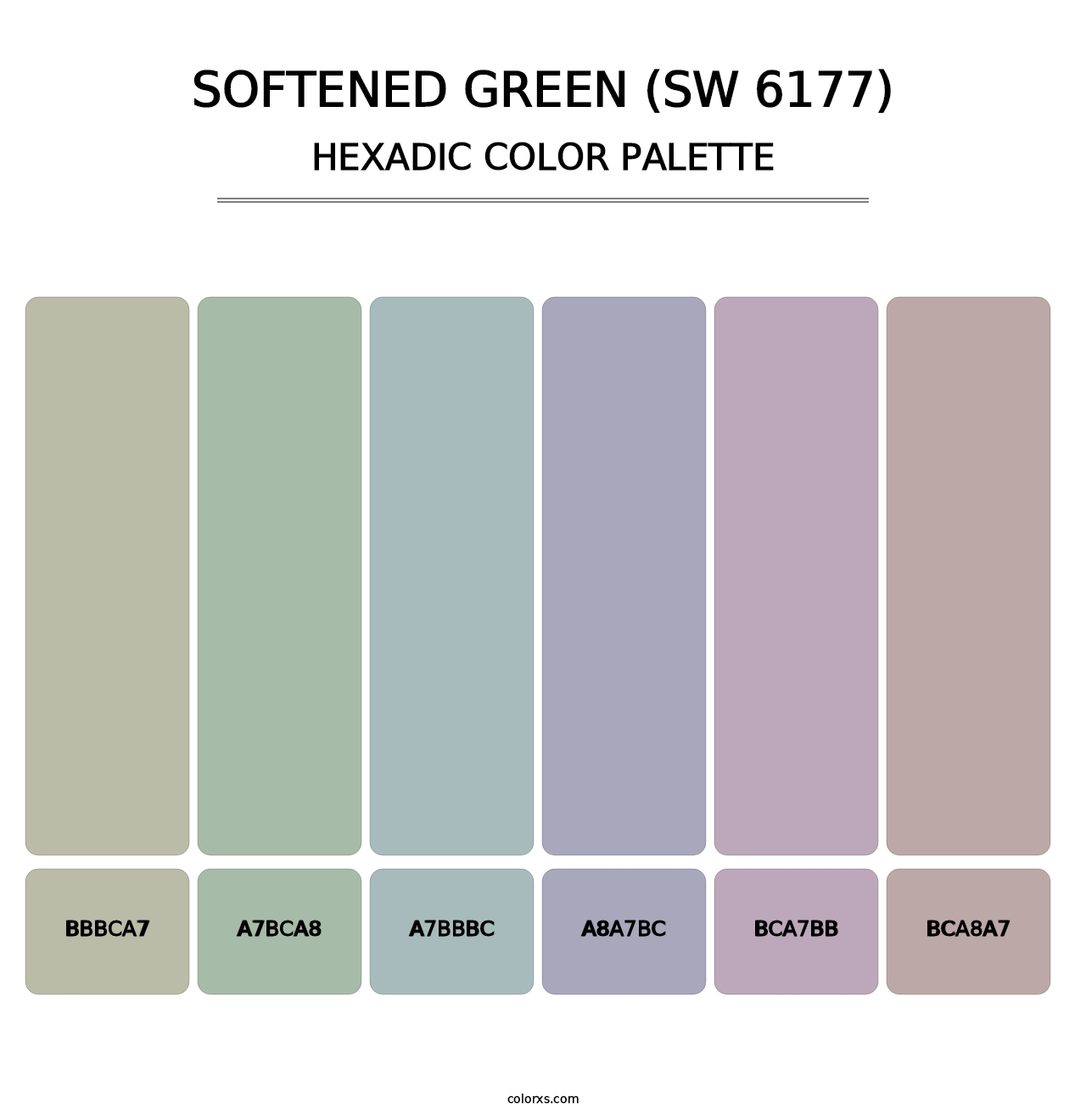 Softened Green (SW 6177) - Hexadic Color Palette