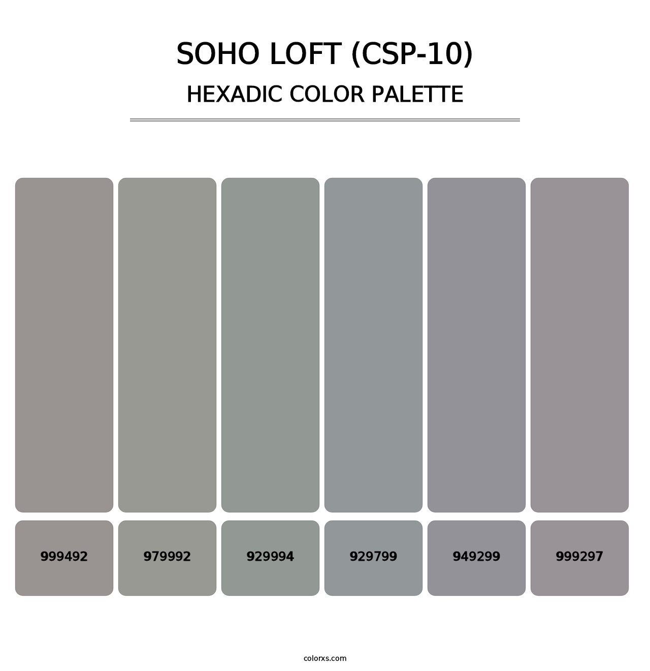 Soho Loft (CSP-10) - Hexadic Color Palette