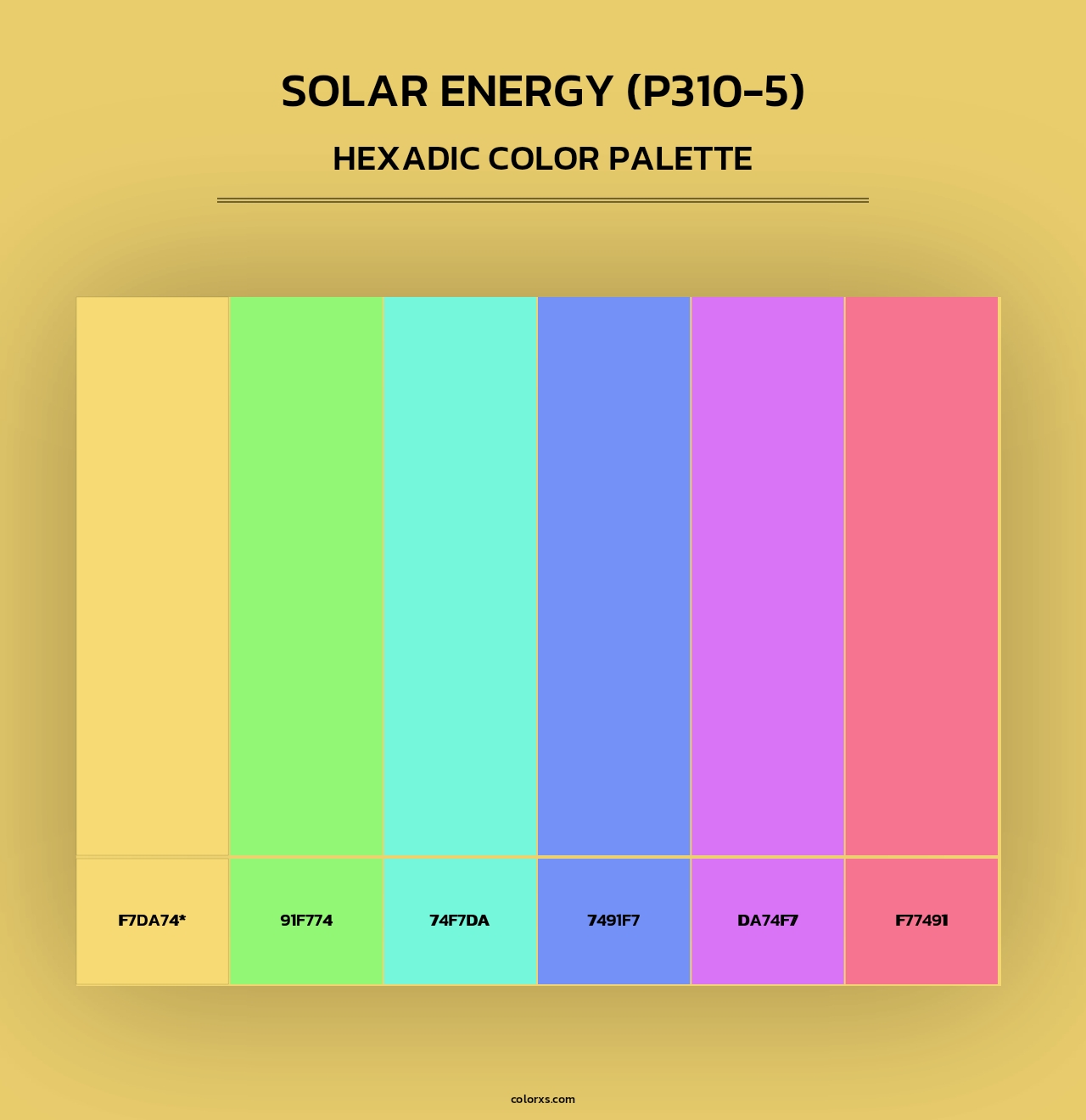 Solar Energy (P310-5) - Hexadic Color Palette