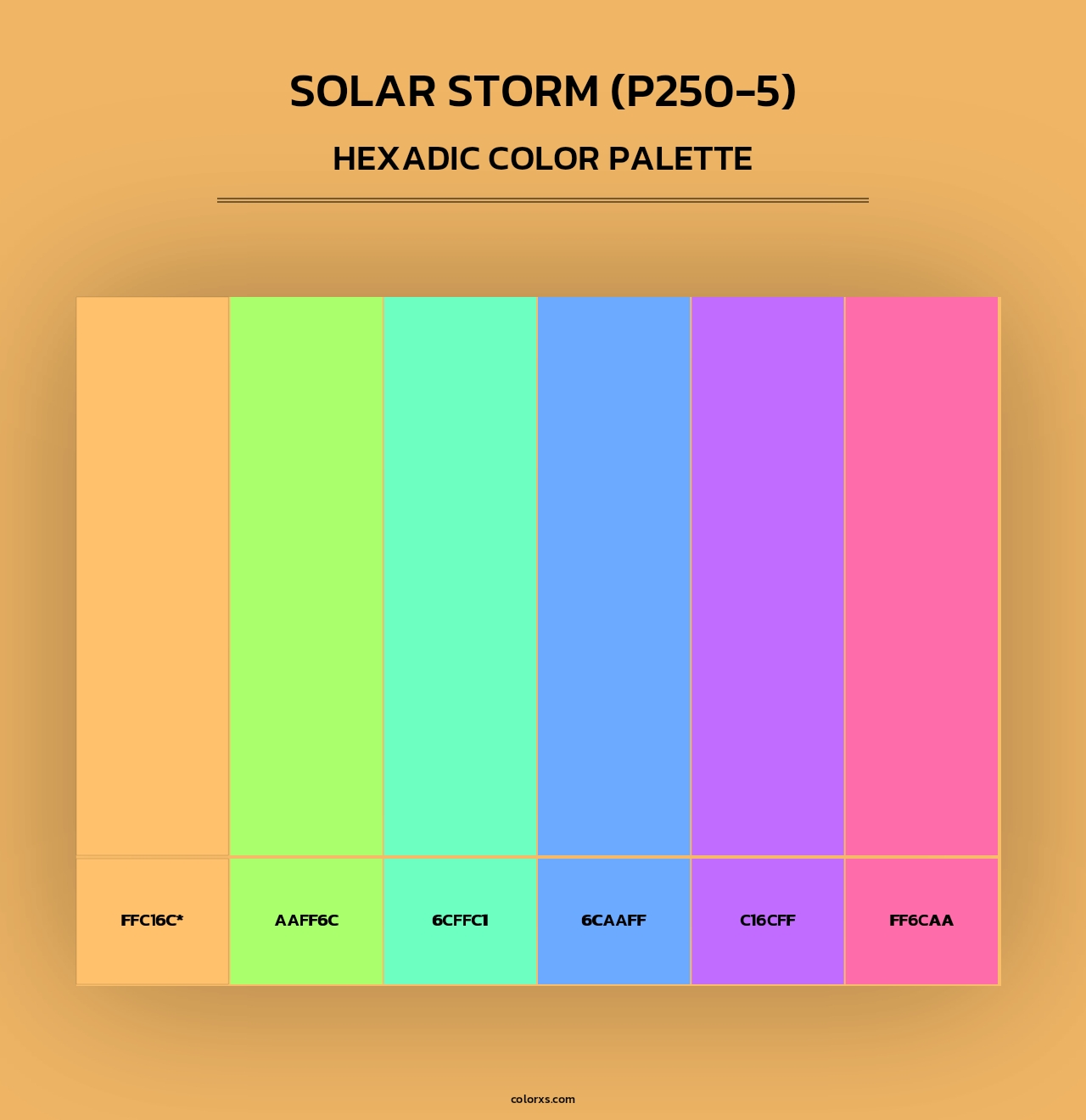 Solar Storm (P250-5) - Hexadic Color Palette