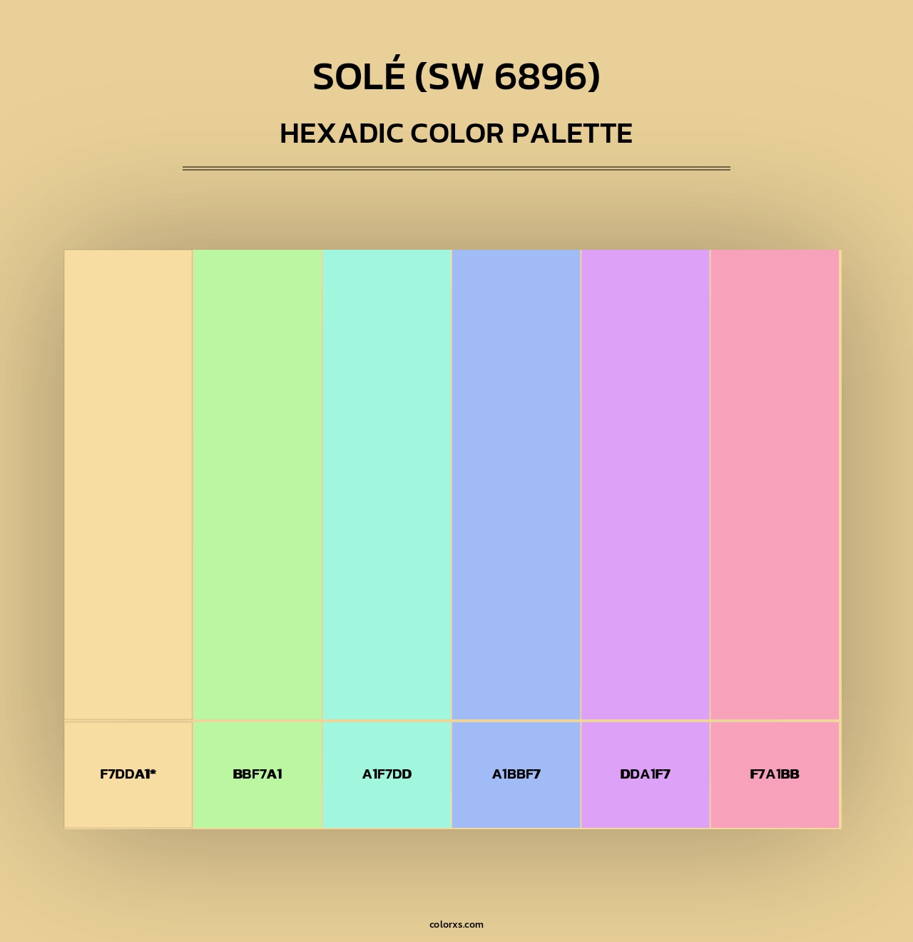 Solé (SW 6896) - Hexadic Color Palette