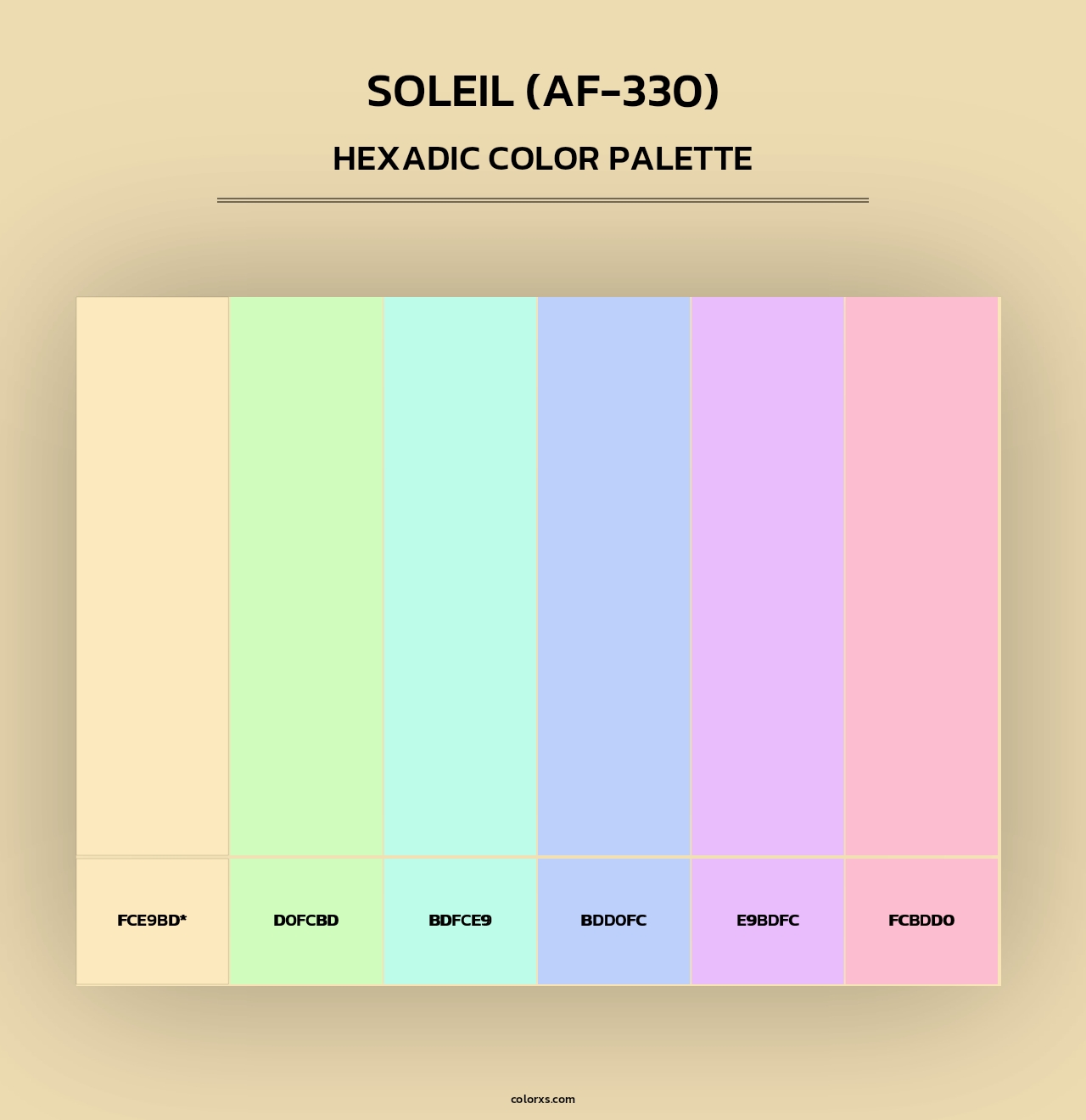 Soleil (AF-330) - Hexadic Color Palette