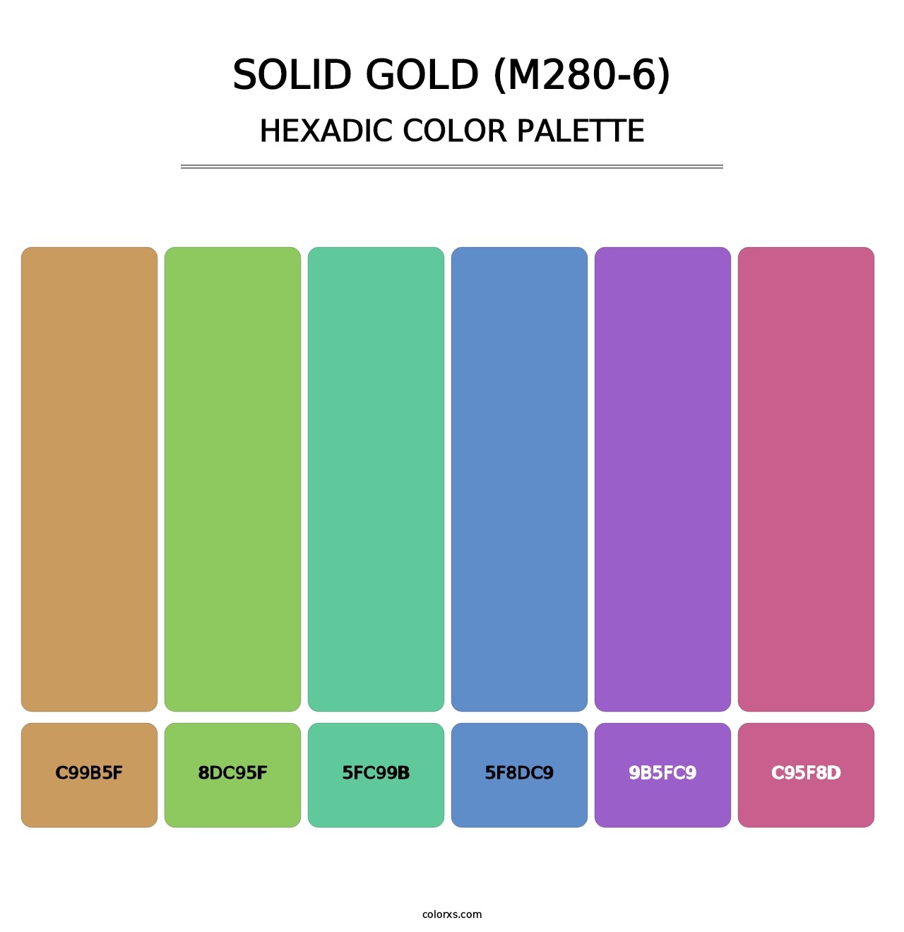 Solid Gold (M280-6) - Hexadic Color Palette