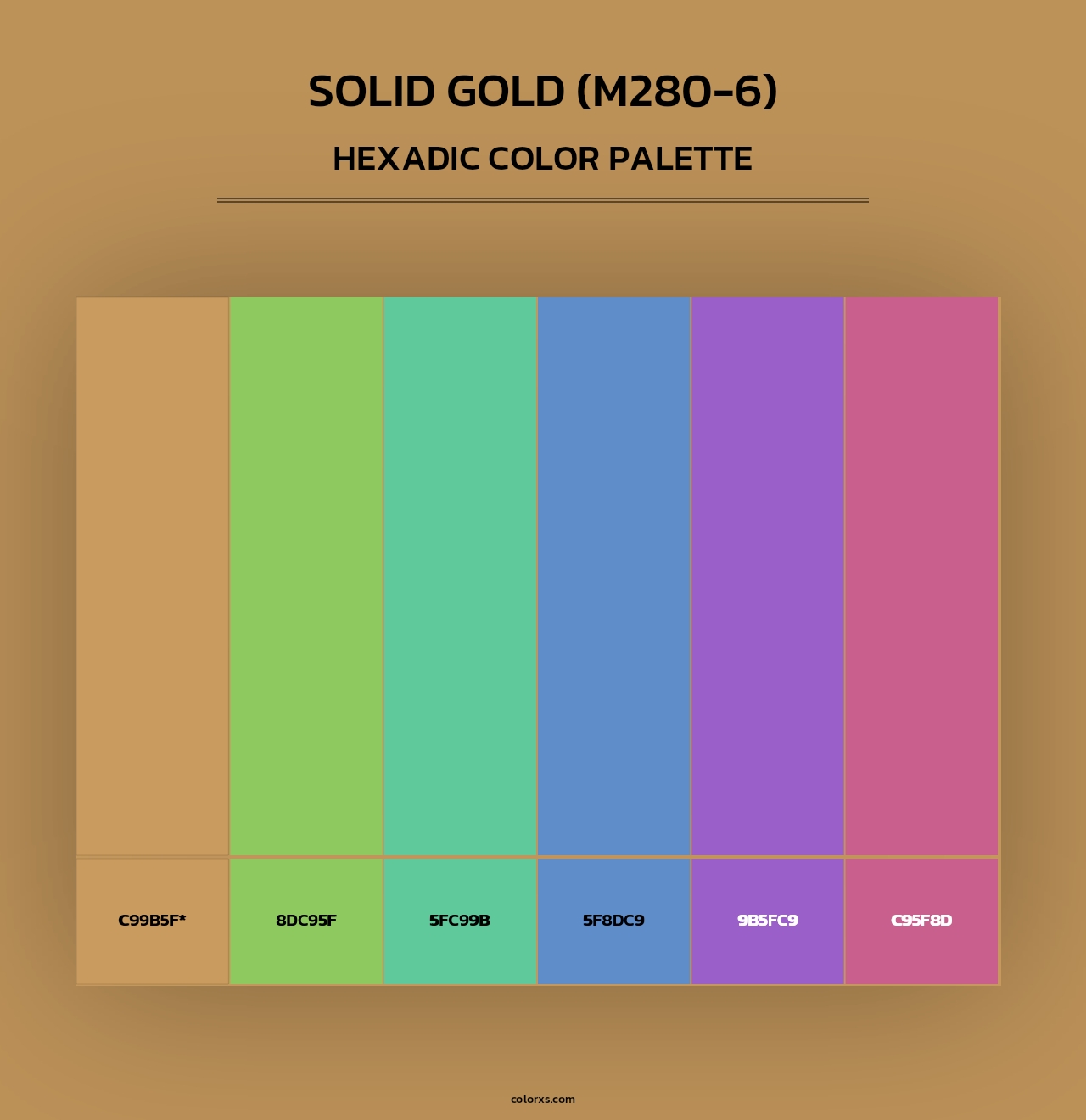 Solid Gold (M280-6) - Hexadic Color Palette