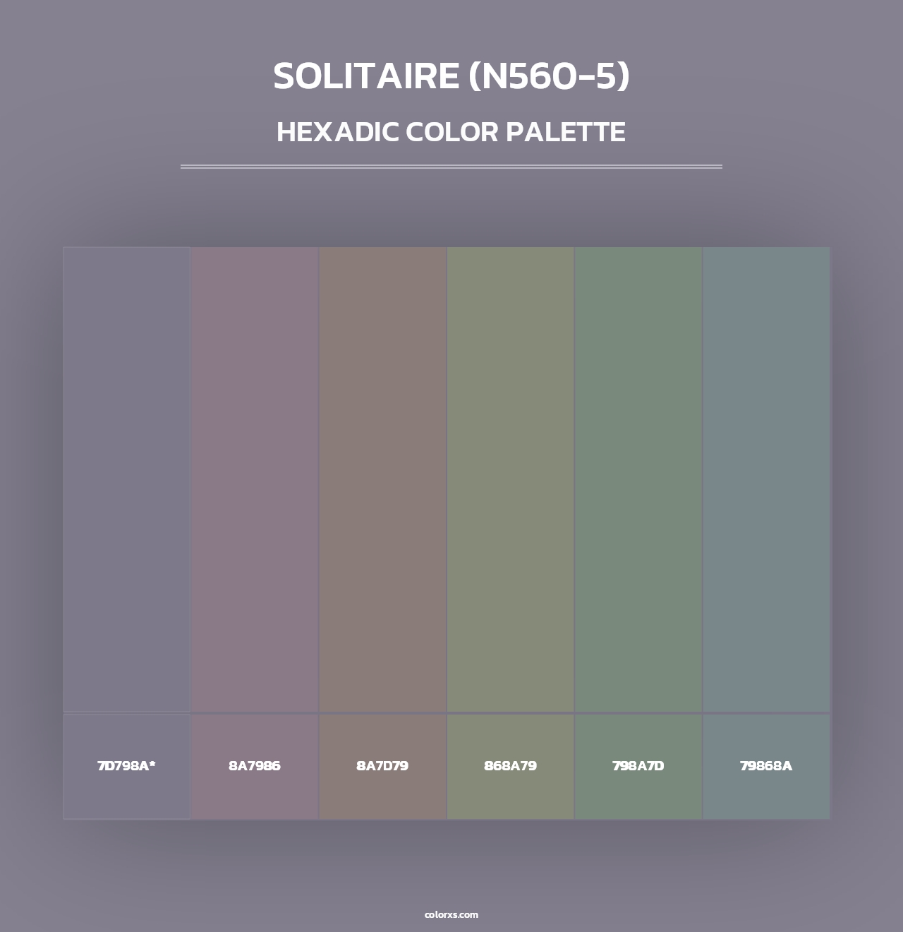 Solitaire (N560-5) - Hexadic Color Palette