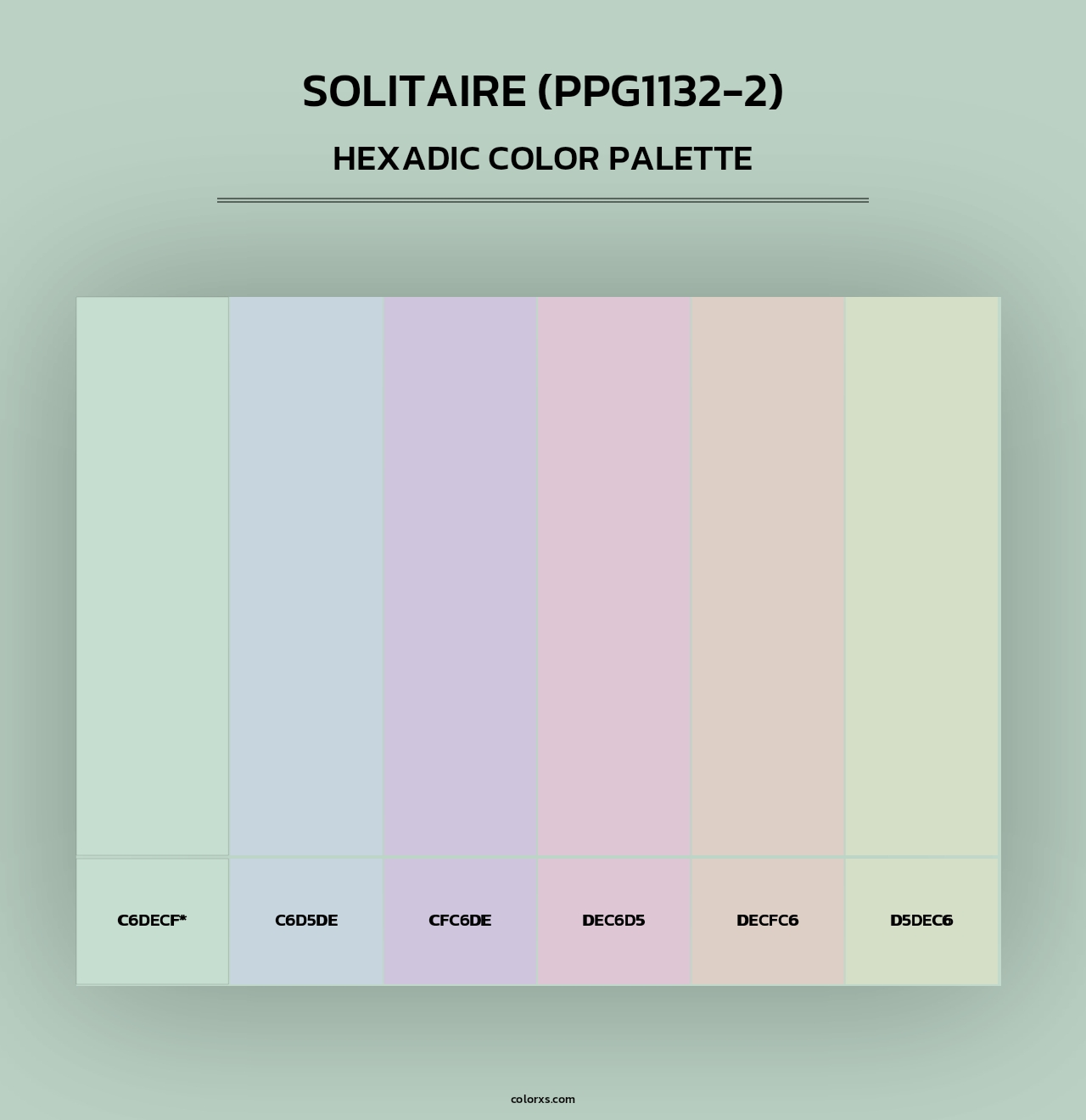 Solitaire (PPG1132-2) - Hexadic Color Palette
