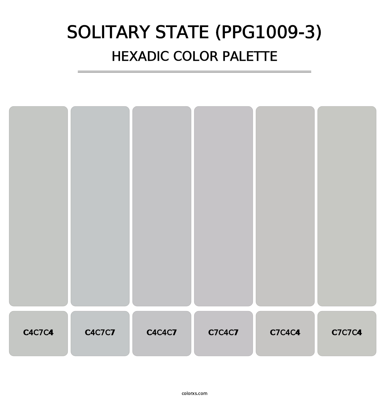 Solitary State (PPG1009-3) - Hexadic Color Palette