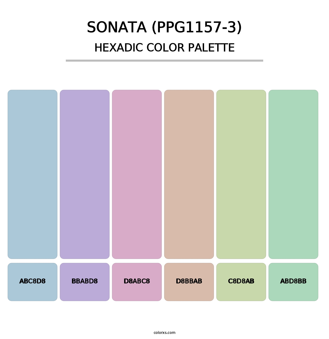 Sonata (PPG1157-3) - Hexadic Color Palette