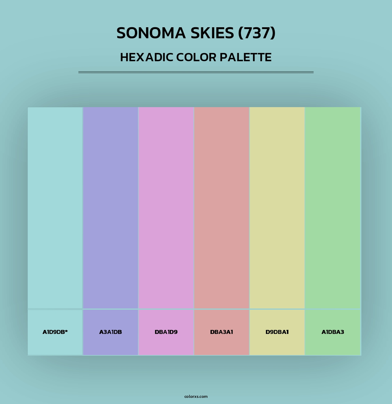 Sonoma Skies (737) - Hexadic Color Palette