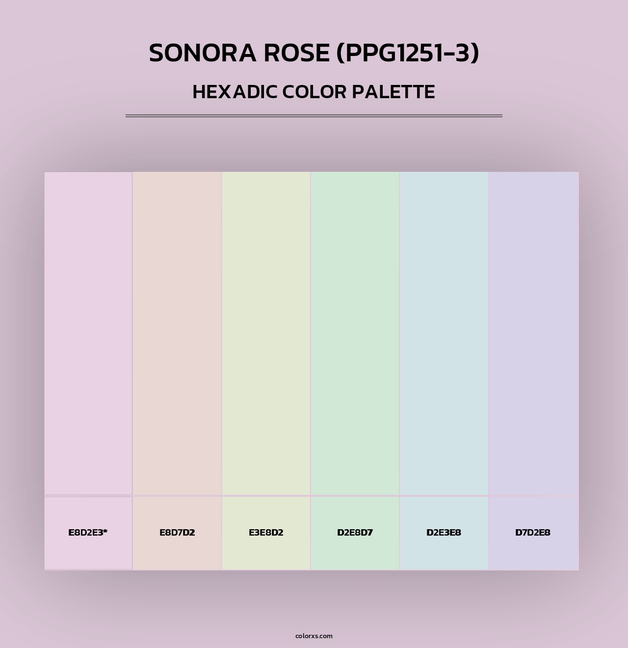 Sonora Rose (PPG1251-3) - Hexadic Color Palette