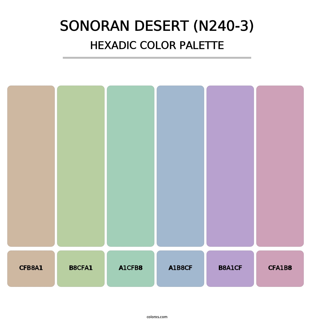 Sonoran Desert (N240-3) - Hexadic Color Palette
