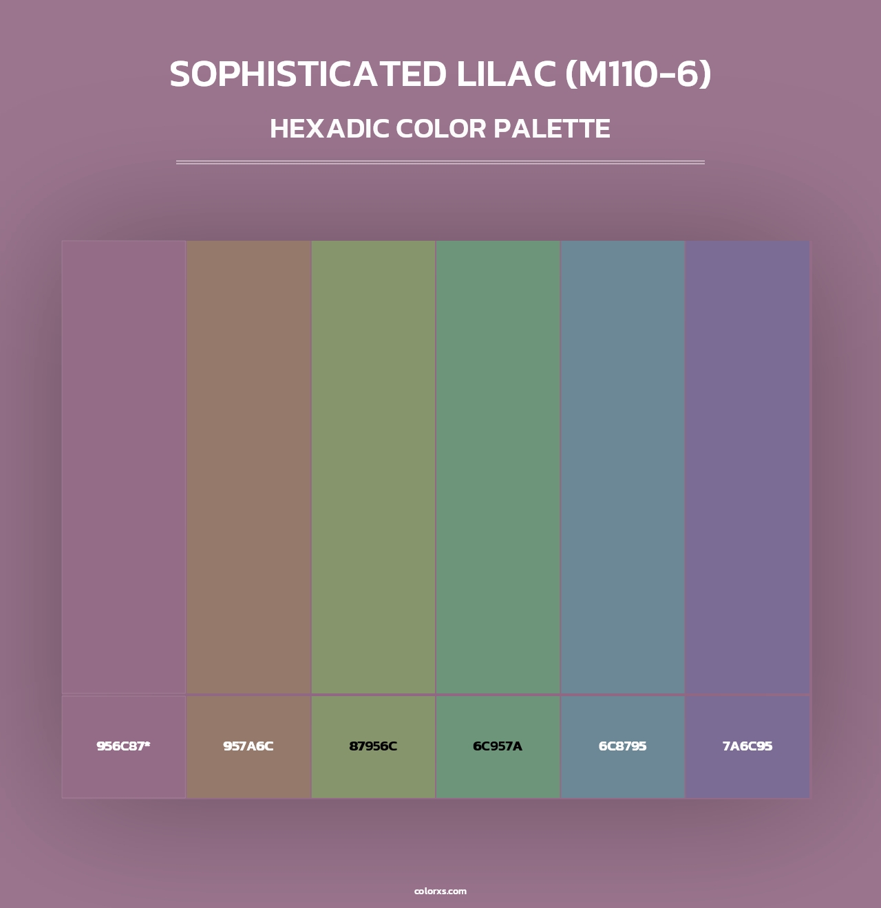 Sophisticated Lilac (M110-6) - Hexadic Color Palette