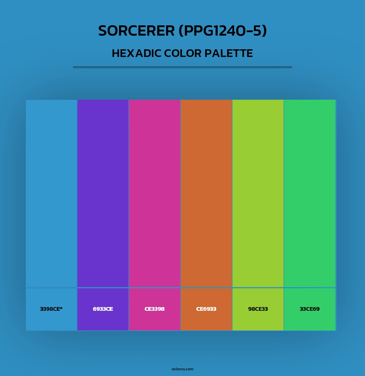 Sorcerer (PPG1240-5) - Hexadic Color Palette