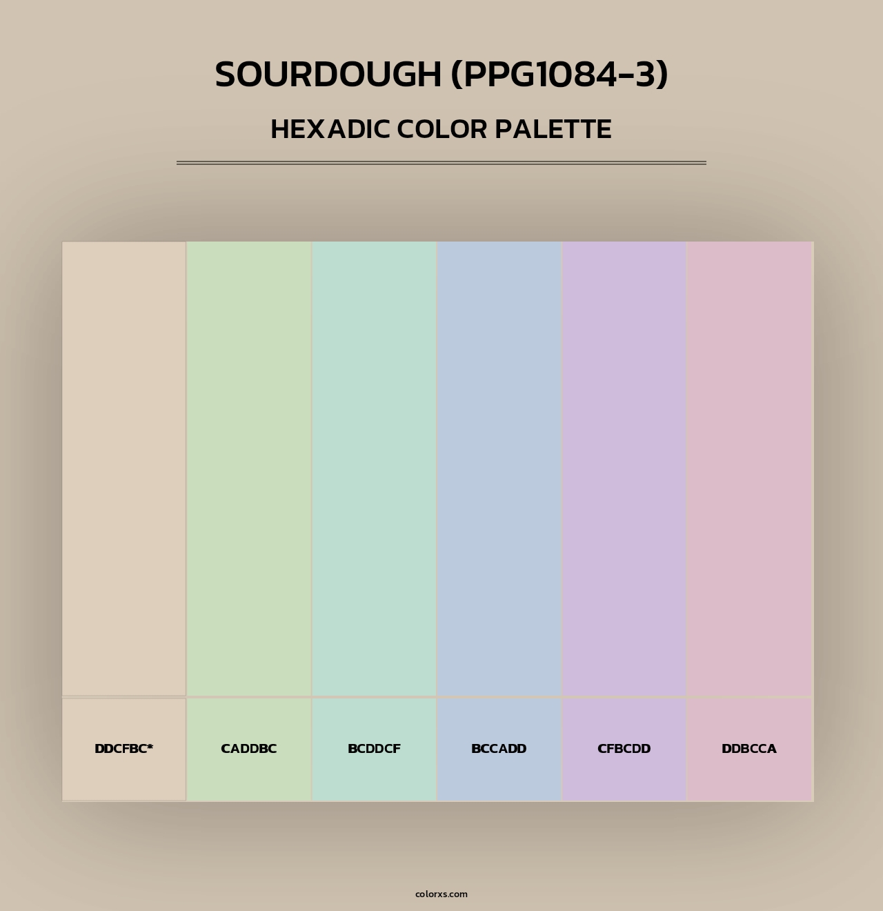 Sourdough (PPG1084-3) - Hexadic Color Palette