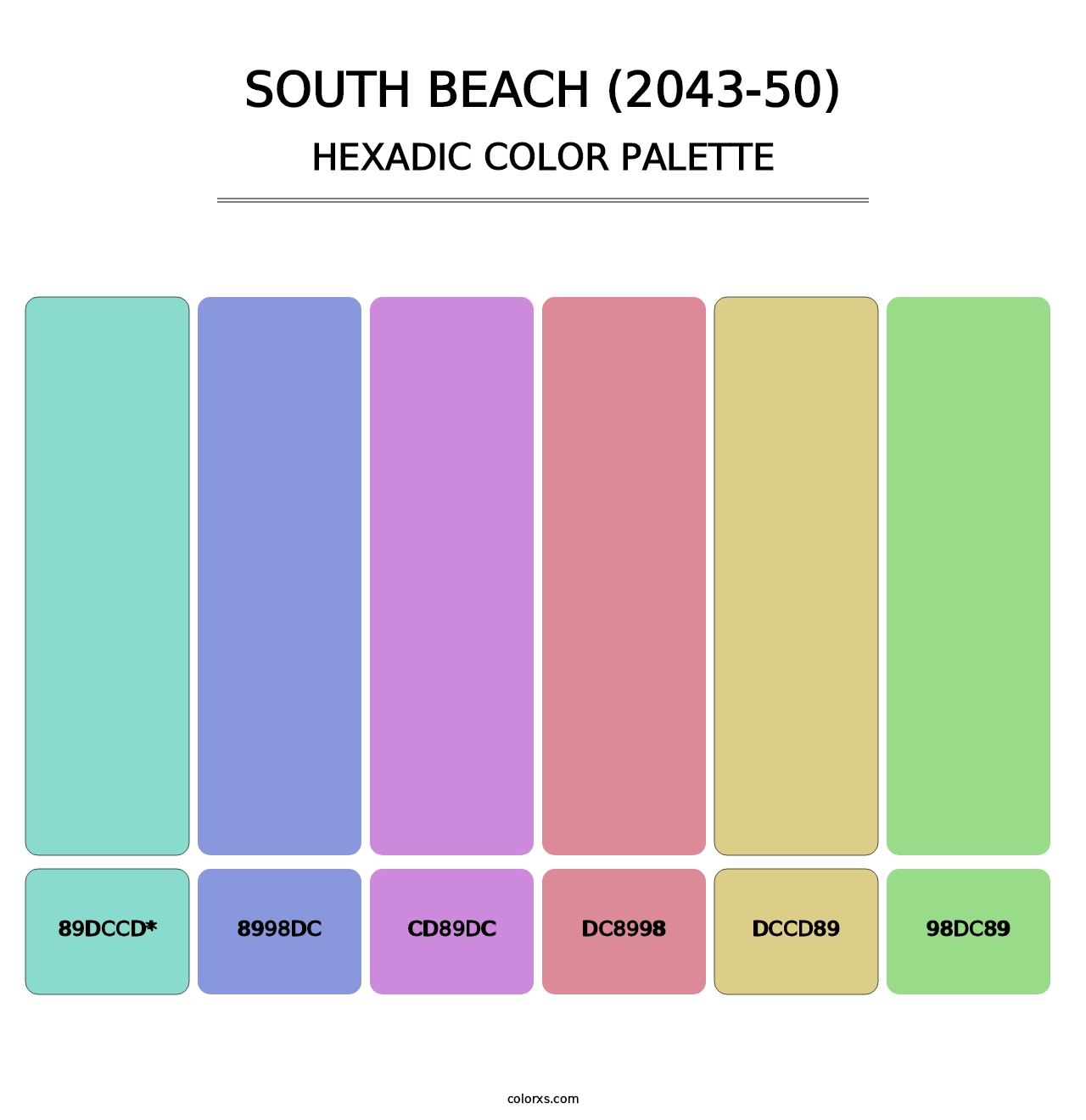 South Beach (2043-50) - Hexadic Color Palette