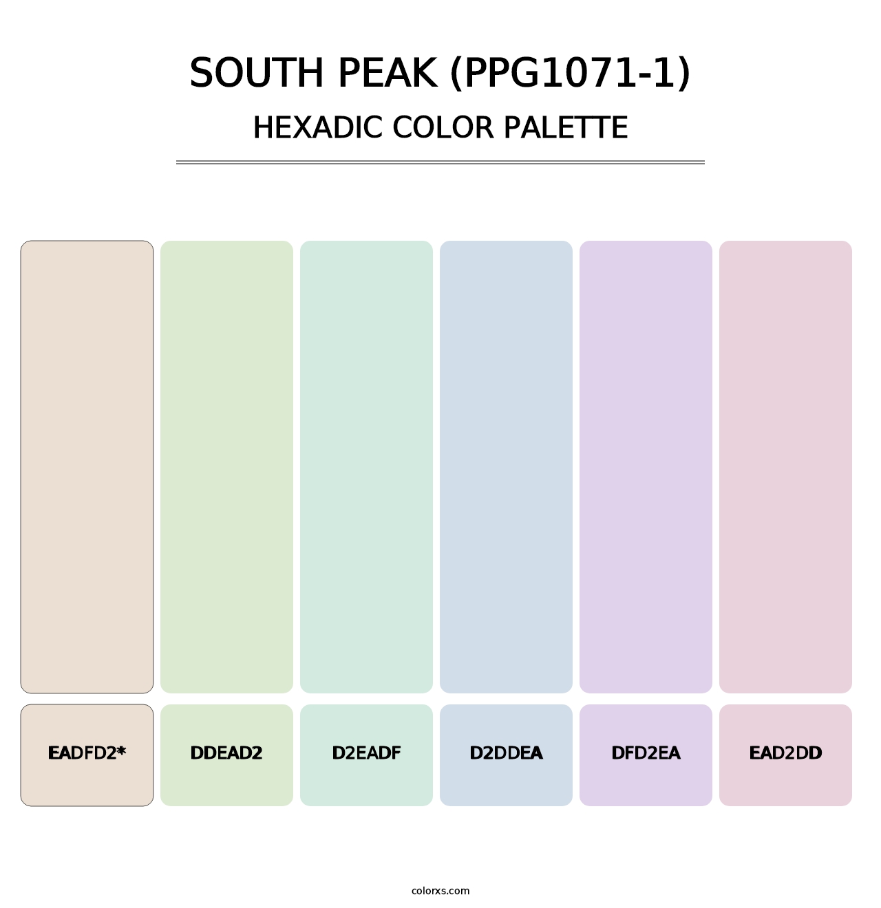South Peak (PPG1071-1) - Hexadic Color Palette