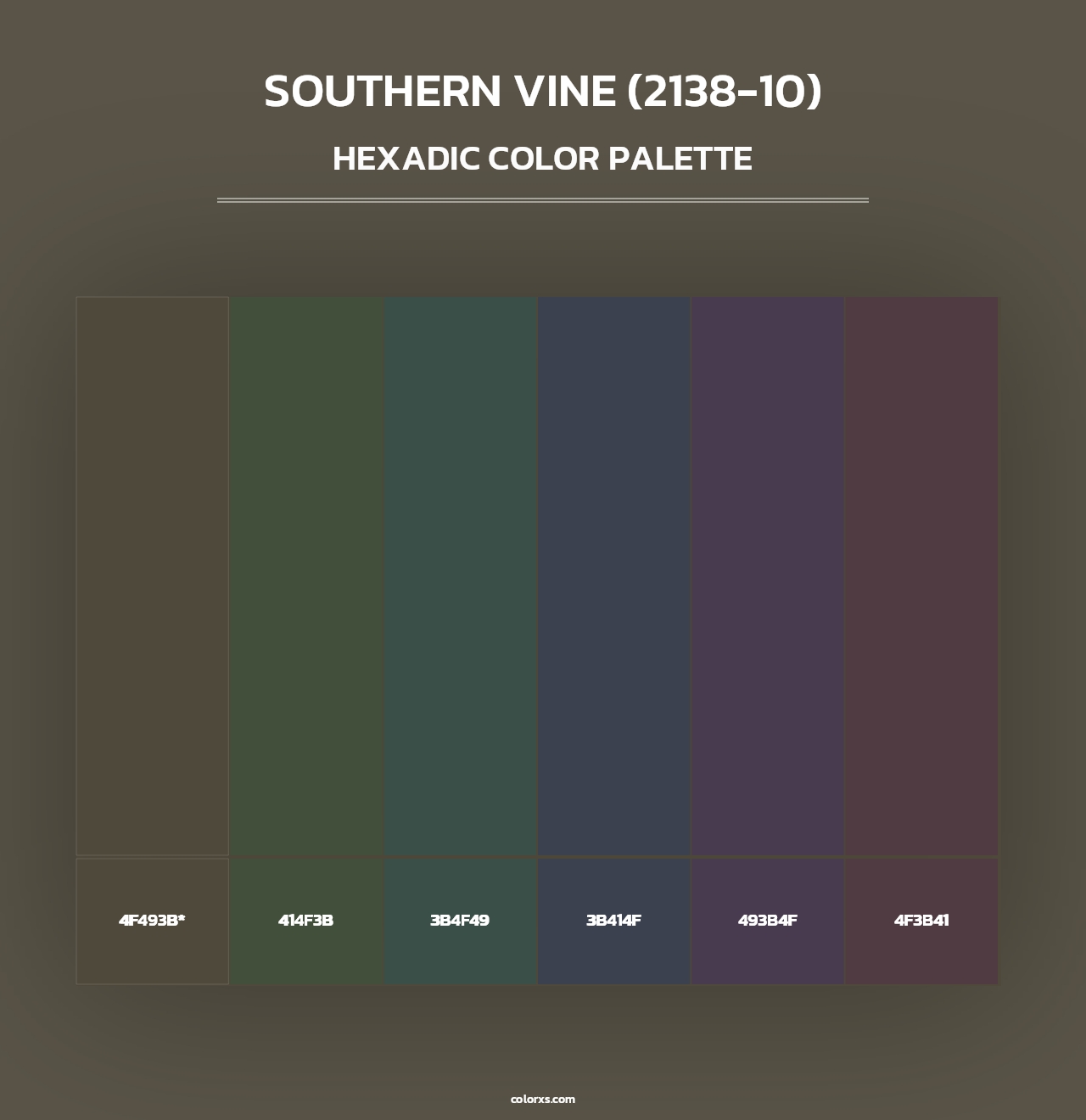 Southern Vine (2138-10) - Hexadic Color Palette