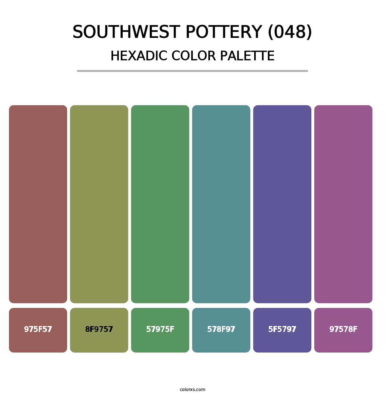 Southwest Pottery (048) - Hexadic Color Palette